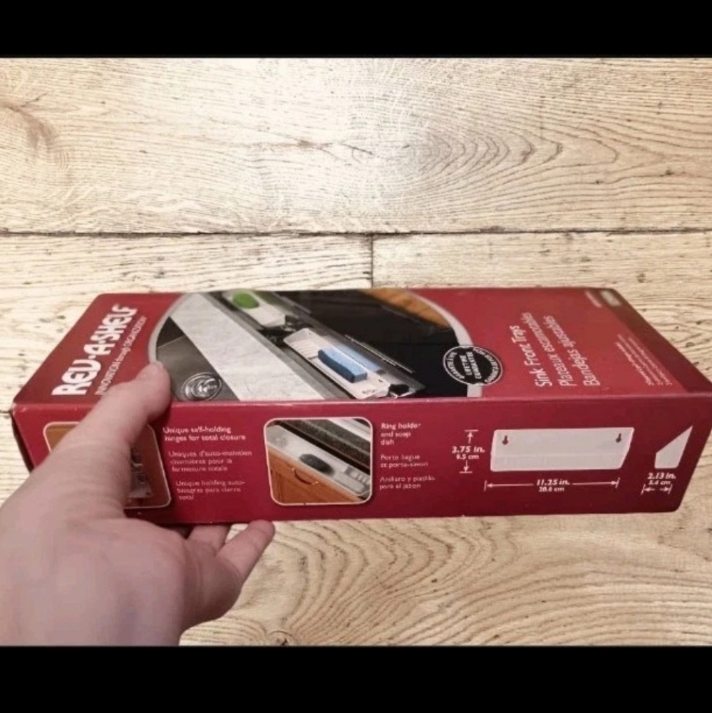 REV-A-SHELF Sink Front Trays, (2) 11.25” Tip Out White Polymer, Open Box